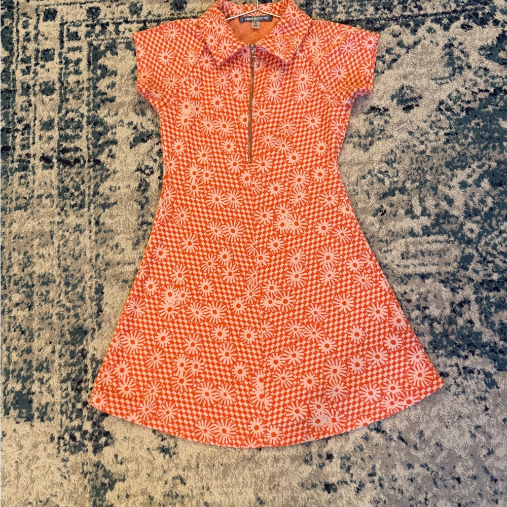 Urban Outfitters Orange Floral Mini Dress